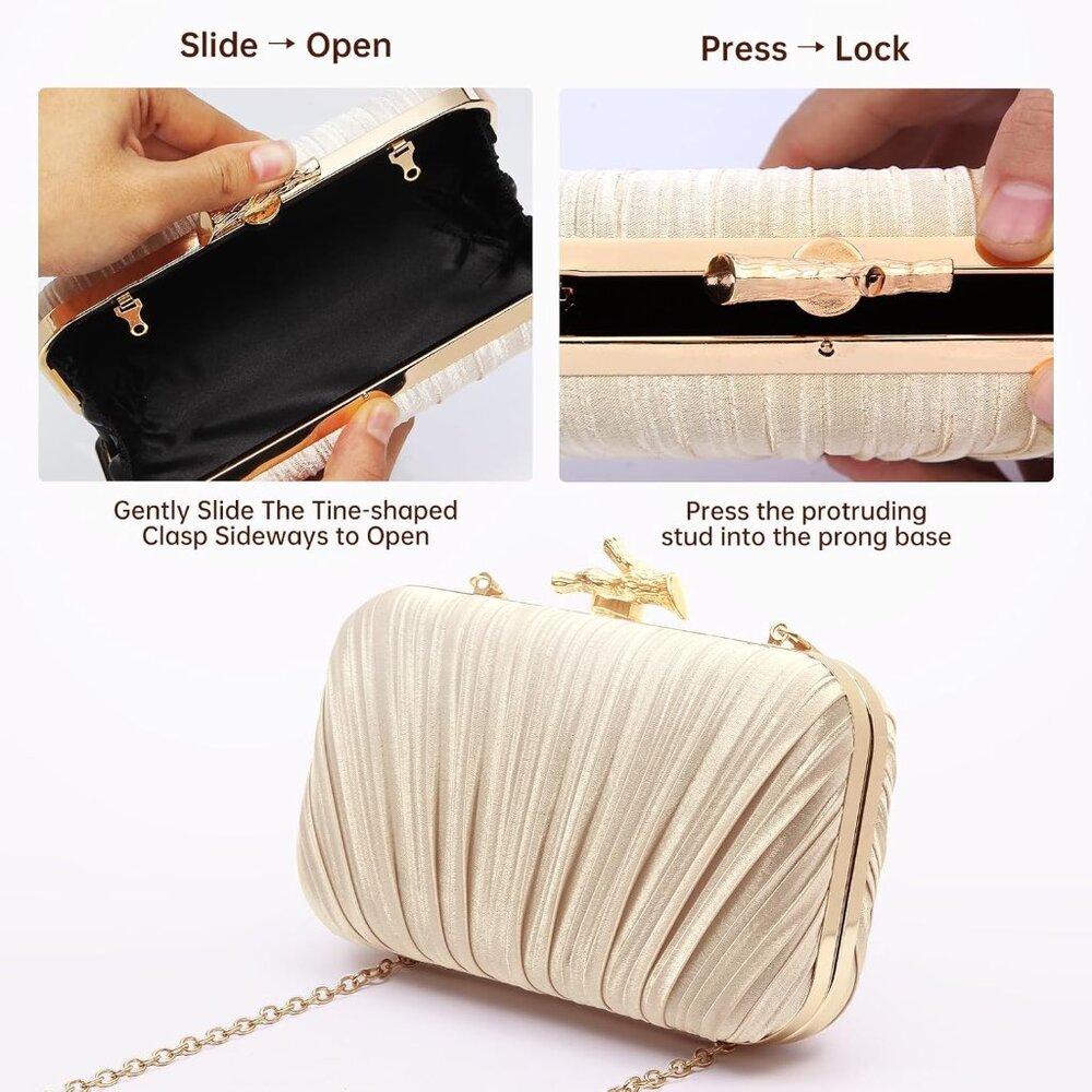 Compact Structured Evening Handbag Stylish Clutch… - image 4